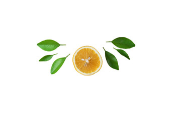 orange with leaves PNG, orange, slice of orange, orange with leaves isolated on white transparent...
