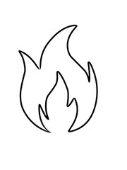 Fire Flame Icon Vector 
