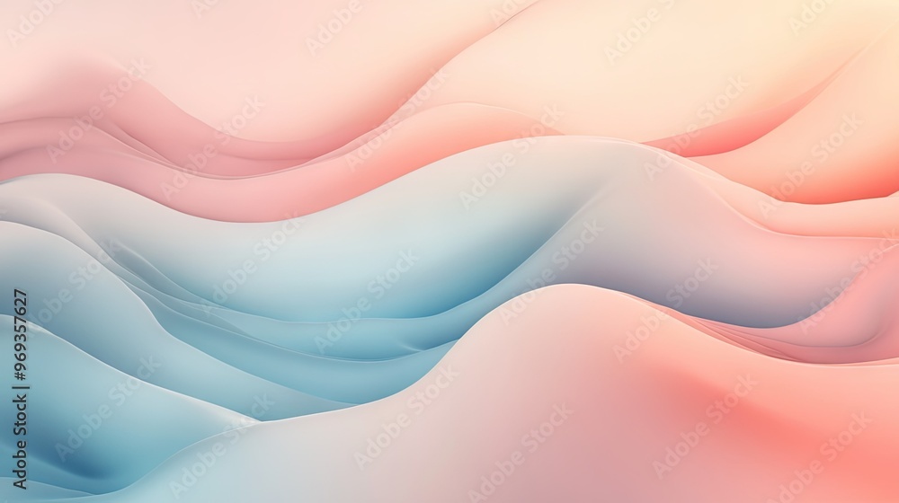 Poster soft gradient background with smooth transitions between cool tones, ideal for calming and peaceful 