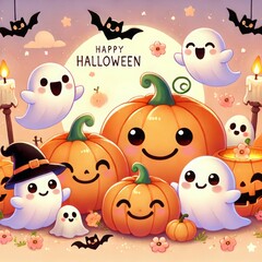 Naklejka premium Happy Halloween