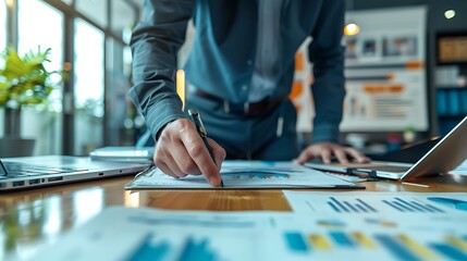 Business Analysts Working in Office, Business Theme, Portrait Shot