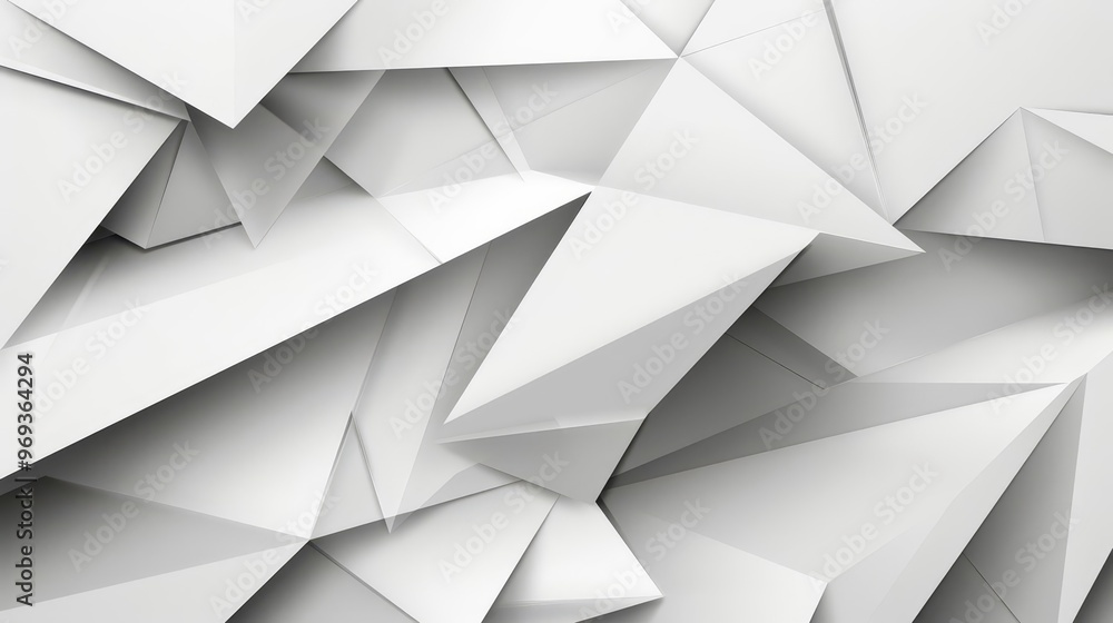 Poster modern white and gray abstract background suitable for reports and presentations, featuring triangul