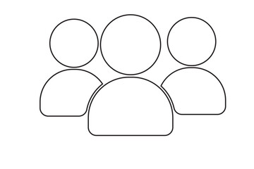 People vector icons. Group of people icons. Crowd icons. People icon set. Persons symbols. Team icons set. Public symbols. Community silhouette