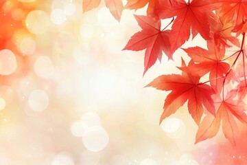 Autumn leaves bokeh background