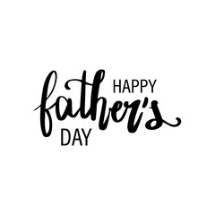 Happy fathers day calligraphy, greeting with hand written lettering