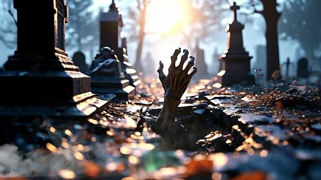 Halloween night, a spooky festival with pumpkin monsters in October