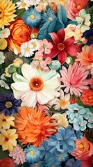 Blossom floral bouquet pattern flower plant.