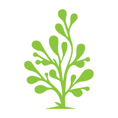 green bush element vector flat design