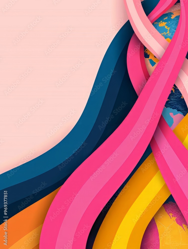 Aufkleber vibrant abstract design featuring colorful waves and smooth patterns, perfect for backgrounds or mod