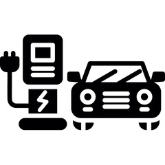 Fototapeta premium Charging Station Icon