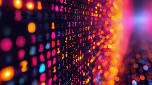 Intricate patterns of code on a programmer's screen. abstract background. 4k video footage