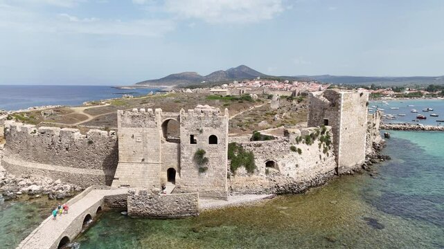 Gateway to History: A Majestic Retreat from Methoni Castle.