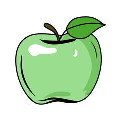 Apple. Vector illustration isolated on white background.