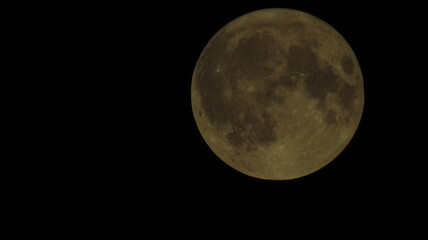 Full Moon Against Dark Night Sky