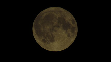 Full Moon Against Dark Night Sky