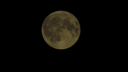 Full Moon Against Dark Night Sky