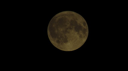 Full Moon Against Dark Night Sky
