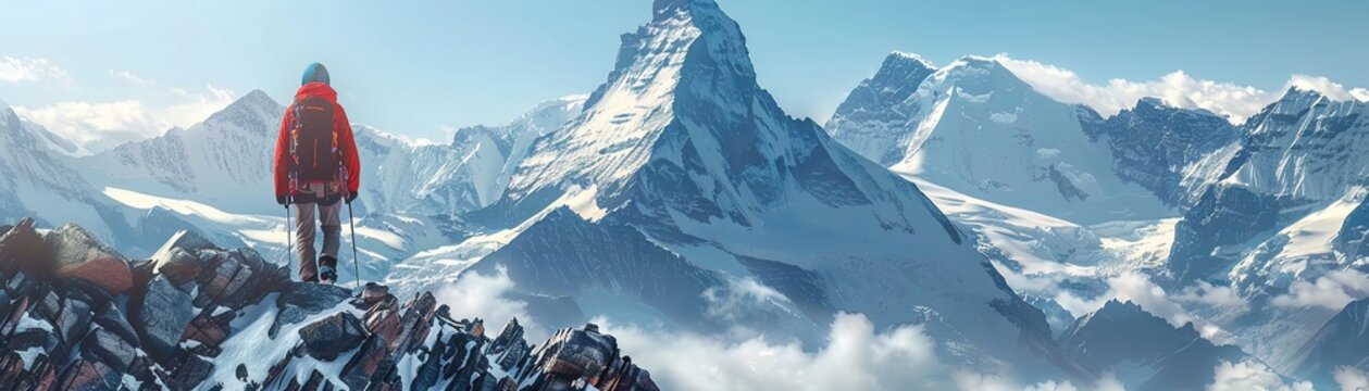 Highaltitude climber with oxygenoptimized lungs, conquering peaks previously deemed unscalable