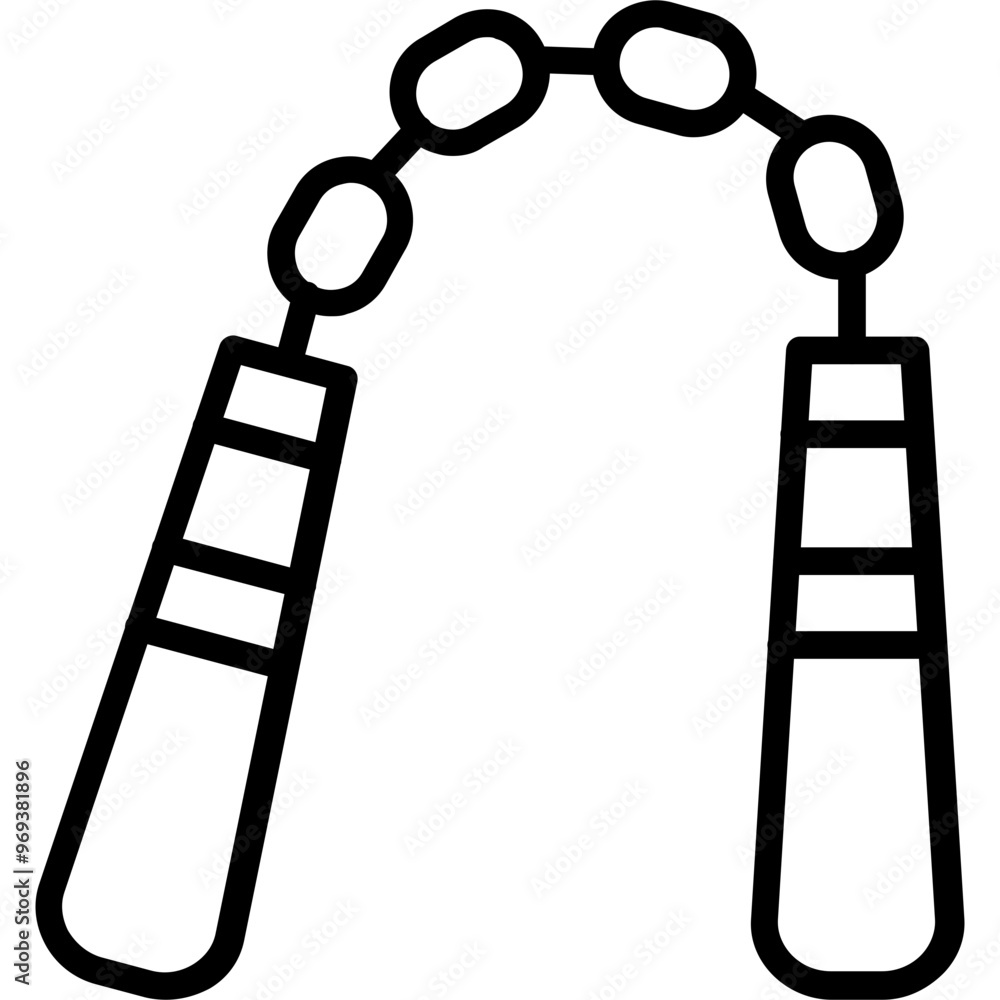 Sticker Nunchaku Icon