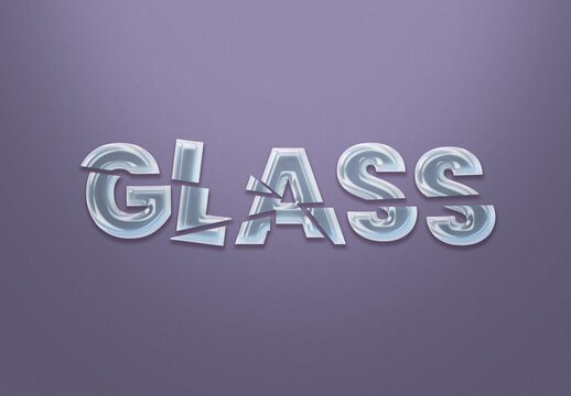 Text Effect Glass 