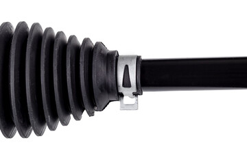 The boot of the angular velocity joint is isolated on a white background. auto parts. it is clamped...