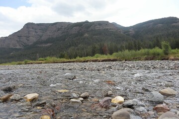 Soda Butte Creek flowing through Yellowstone National Park in Wyoming