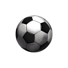 Fototapeta premium Retro style soccer ball. Original vector illustration in vintage style isolated on white background. T-shirt design.