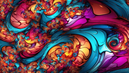 Obraz premium Fractal Art with Vibrant Colors