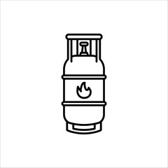 Gas cylinders icon. Vector illustration isolated on white background.