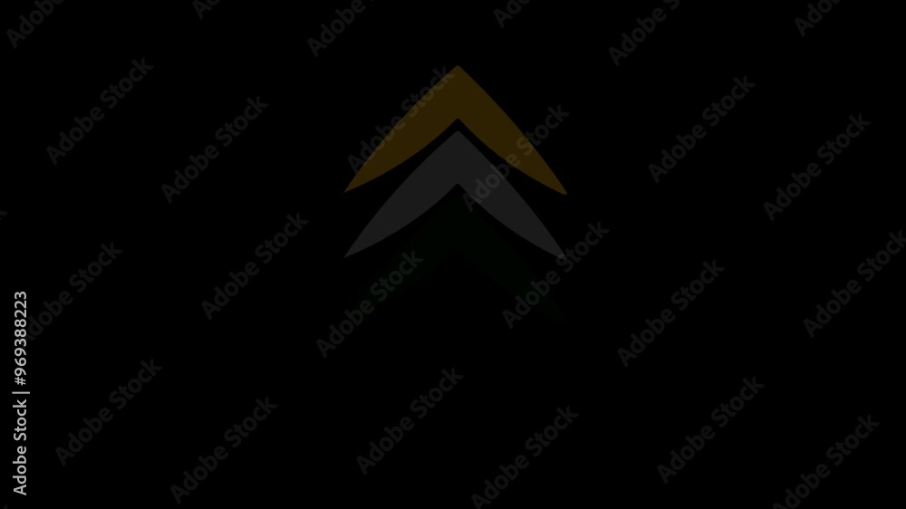 Poster arrows moving upward with abstract colorful swipe animation and smooth direction loading effect.