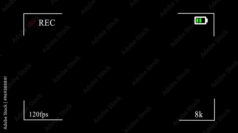Poster camera recording overlay with clean frame for live and screen recording effects.