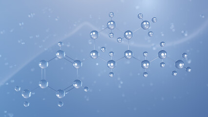 PF-592,379 molecular structure, 3d model molecule, agonist dopamine d3 receptor, structural chemical formula view from a microscope