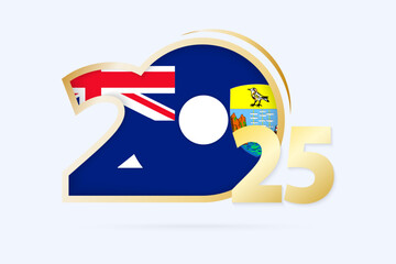Year 2025 with Saint Helena Flag pattern.