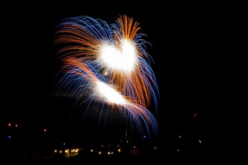 fireworks display in village of Qrendi, Malta, to celebrate the feast of St Mary on 15th August