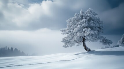 Obraz premium winter outdoor scenery wallpaper