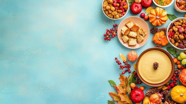 Thanksgiving potluck event in a corporate setting