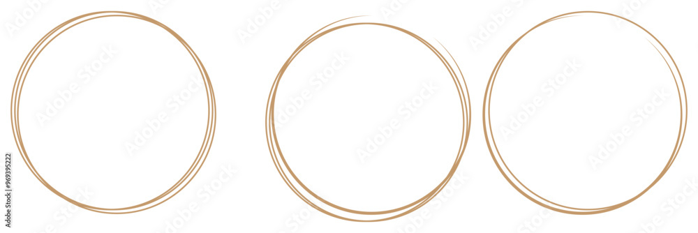 Poster hand drawn line circle sketch set. doodle circles collection. scribble round shape. banner circle fr