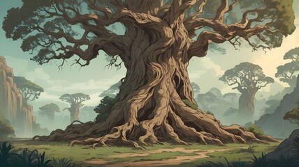 landscape with tree