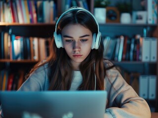 Teenager immersed in music production