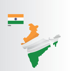 An illustration of the Indian flag with the letters "MA" integrated into the Ashoka Chakra, where "M" curves around the wheel and "A" fits within its center.