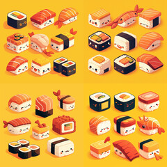set of sushi