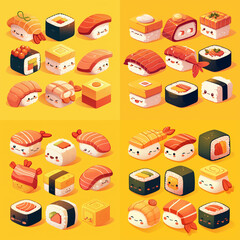 set of sushi