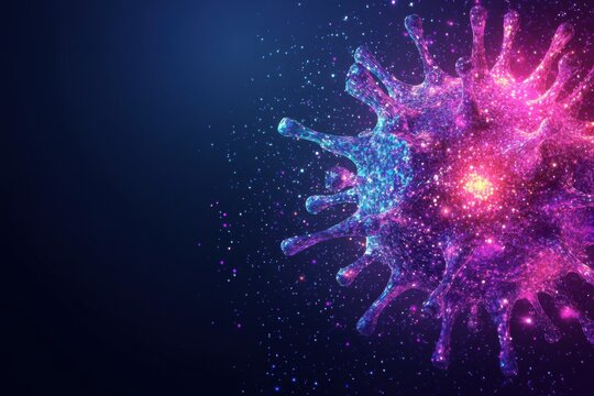 Vector graphic of a microscopic virus