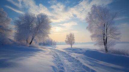 winter outdoor scenery wallpaper