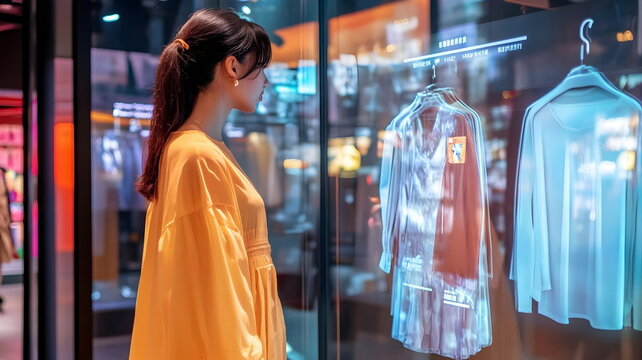 Fashion Display Interactive Experience Shopping Technology Woman Store