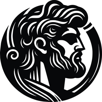 Black and White Illustration of Legendary Hero Jason of the Argonauts