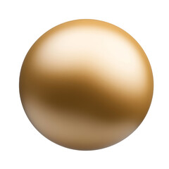 golden sphere ball 3d render icon isolated on transparent background cutout