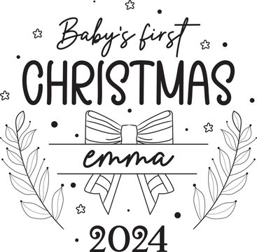 Baby's first Christmas 2024 Ornaments Design, Baby's first Christmas 2024 Round Design, My First Christmas as a grandpa 2024, My First Christmas as a grandma 2024, Our first Christmas Mommy & daddy