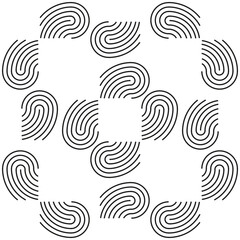 Fingerprint pattern Black and  White 