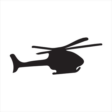recommend clip art: helicopter silhouette on white background